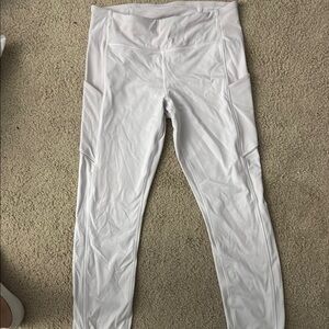 Lululemon White Mid-Rise Leggings